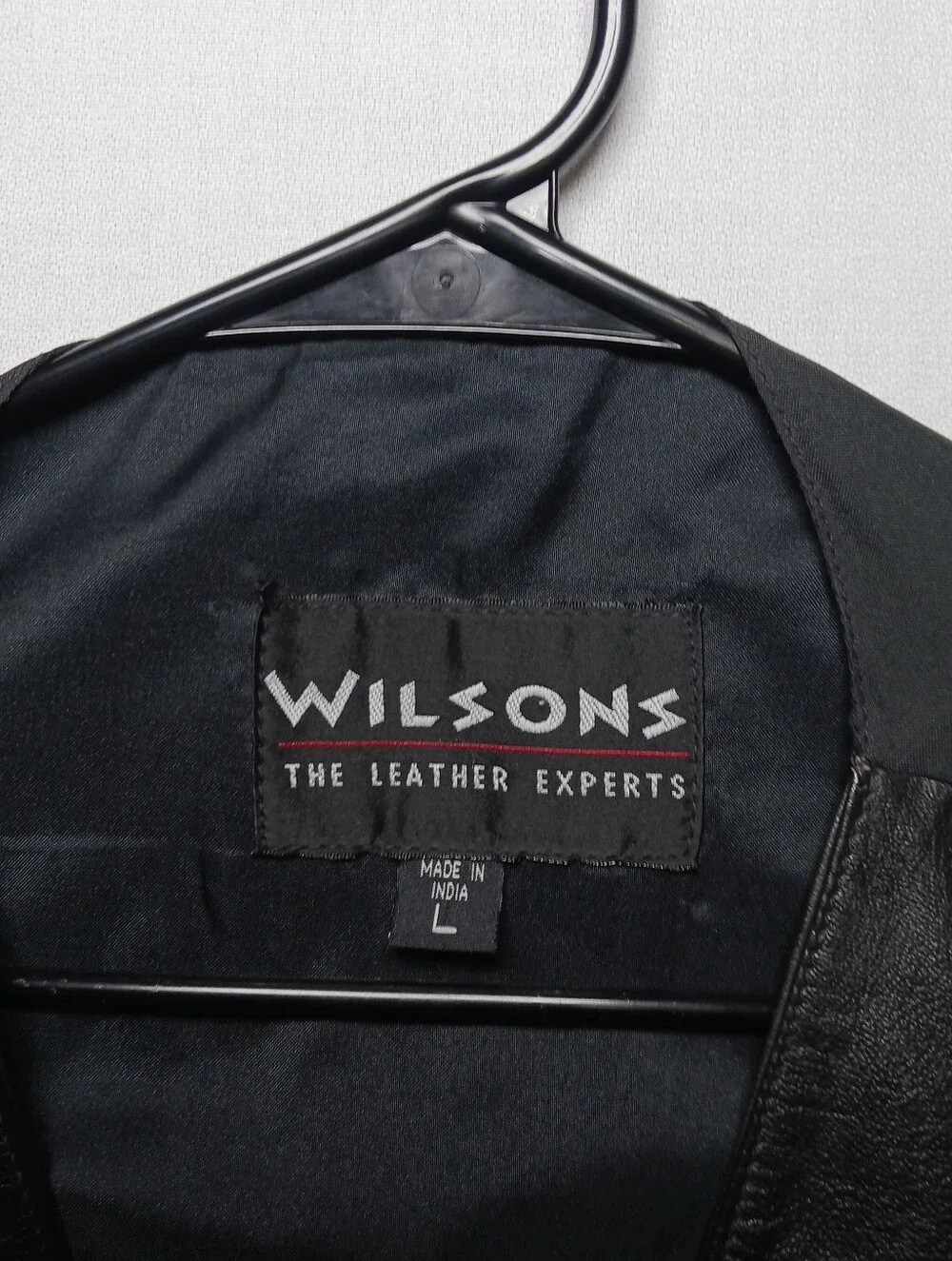 Wilsons Leather Mens Button Up Vest Large Black V Neck